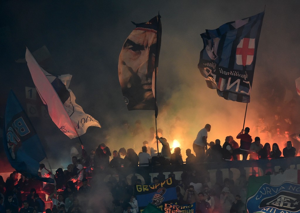 La Curva Nord interista durante Inter-Milan, aprile 2015. Giuseppe Bellini/Getty Images