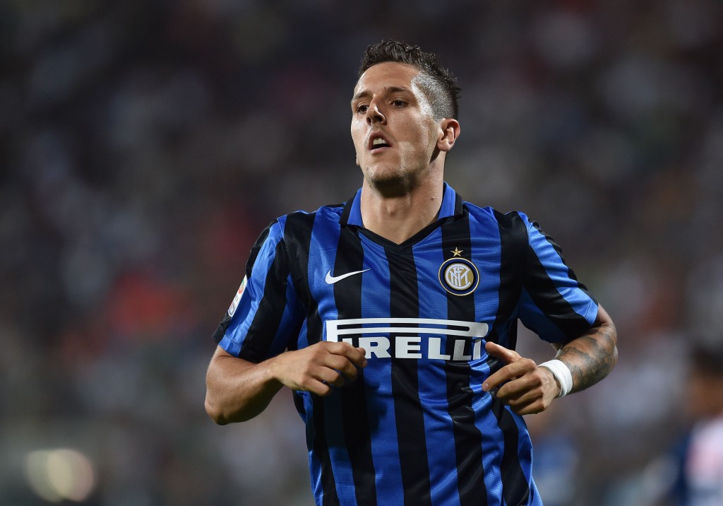 MODENA, ITALY - AUGUST 30: Stevan Jovetic of FC Internazionale Milano in action during the Serie A match between Carpi FC and FC Internazionale Milano at Alberto Braglia Stadium on August 30, 2015 in Modena, Italy. (Photo by Giuseppe Bellini/Getty Images)