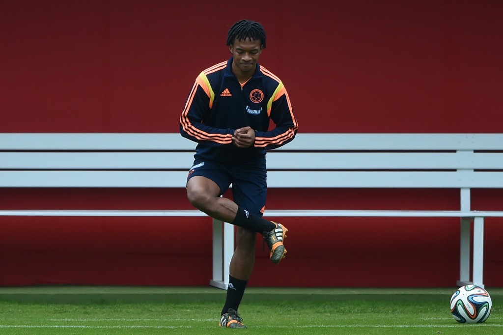 Nel 2014 con la maglia della Colombia, in un allenamento pre Mondiale (Eitan Abramovic/Afp/Getty Images)