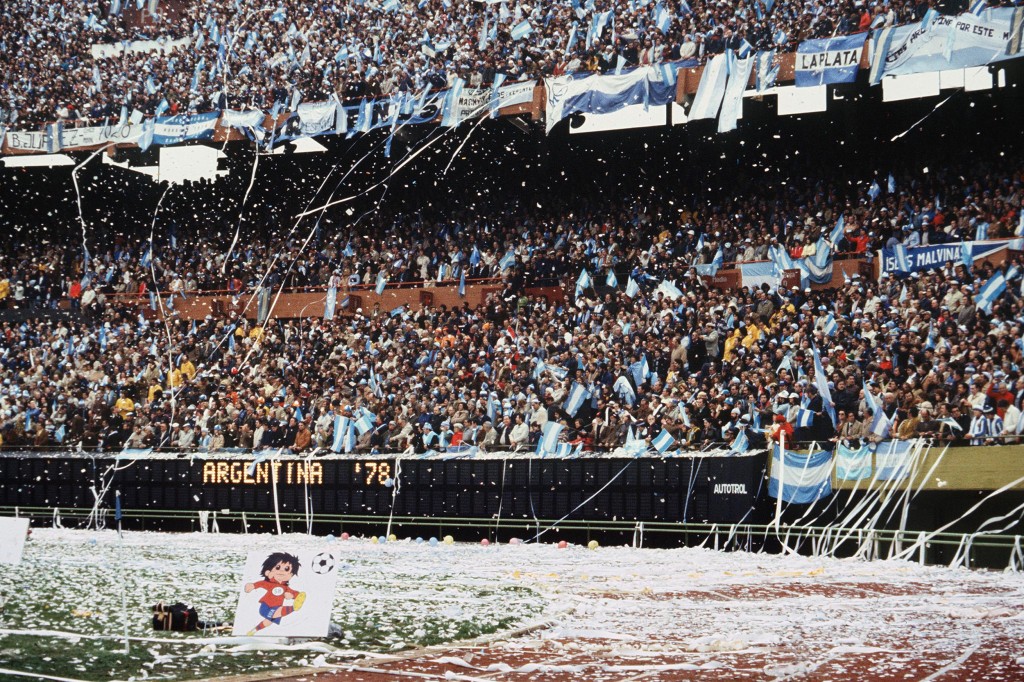 Tifosi dell'Argentina durante la finale dei Mondiali 1978. Staff/AFP/Getty Images