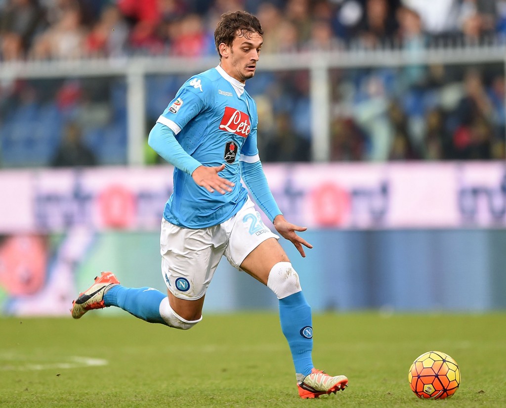 GENOA, ITALY - NOVEMBER 01: Manolo Gabbiadini of Napoli in action during the Serie A match between Genoa CFC and SSC Napoli at Stadio Luigi Ferraris on November 1, 2015 in Genoa, Italy. (Photo by Getty Images/Getty Images)