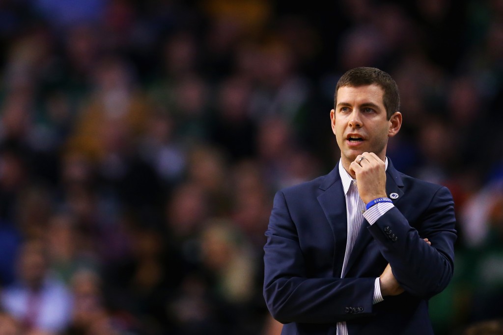 Coach Brad Stevens, al TD Garden. Maddie Meyer/Getty Images