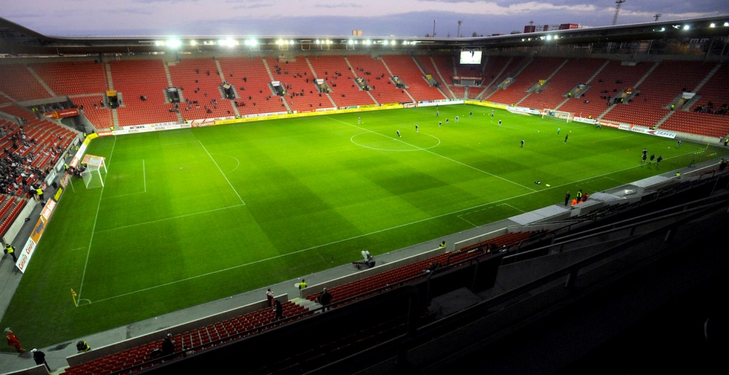 Stadium of SK Slavia Praha before SK Slavia Praha vs. SK Sigma Olomouc soccer match on 26 October 2009 in Prague.PHOTO AFP/MICHAL CIZEK