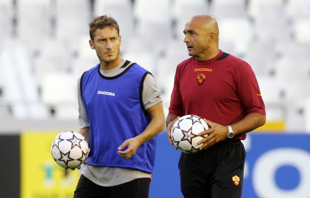 Totti e Spalletti, dieci anni fa (José Jordan/Afp/Getty Images)