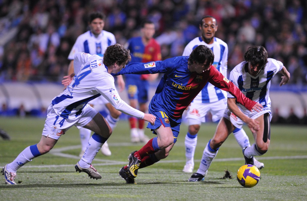 Mezzo Recreativo sulle tracce di Leo Messi, stagione 2008/2009. (Cristina Quicler/AFP/Getty Images)