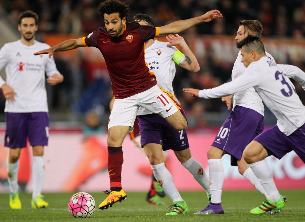 Salah, da avversario, in Roma-Fiorentina (Paolo Bruno/Getty Images)