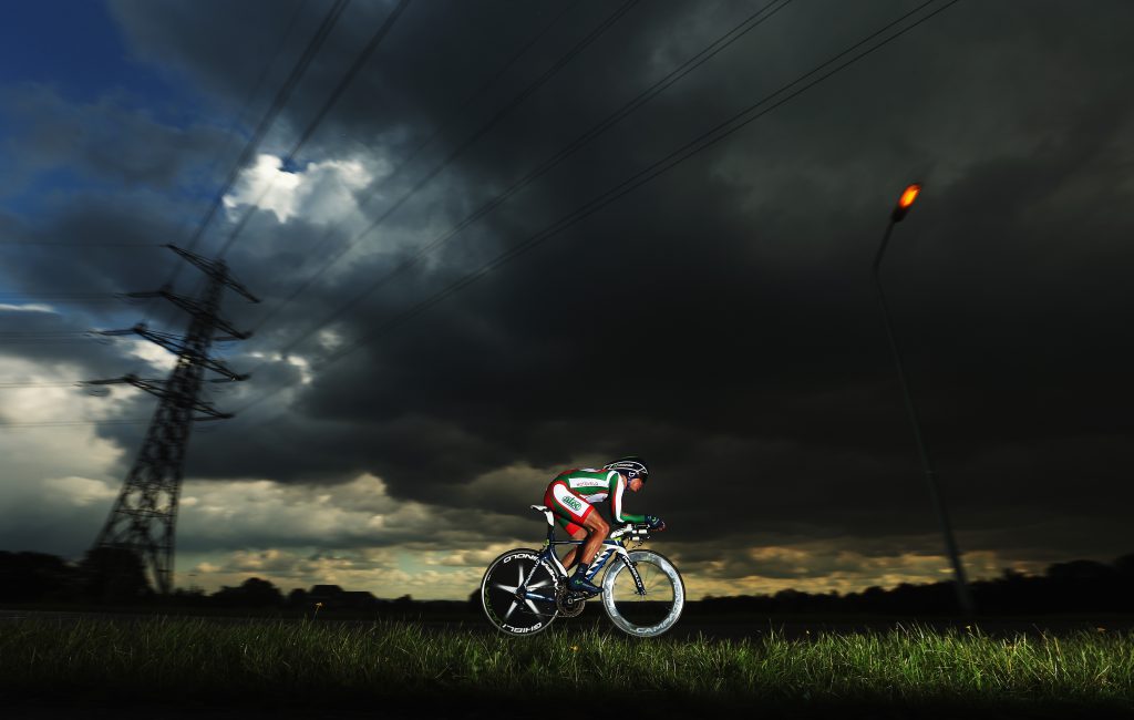 VALKENBURG, NETHERLANDS - SEPTEMBER 19: Vasil Kiryienka of Belarus in action in the Elite Men's Time Trial on day four of the UCI Road World Championships on September 19, 2012 in Valkenburg, Netherlands. (Photo by Bryn Lennon/Getty Images)