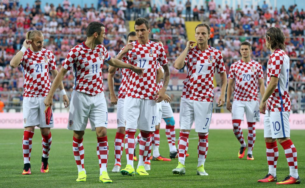 Domagoj Vida, Darijo Srna, Mario Mandzukic, Ivan Rakitic, Luka Modric (STR/AFP/Getty Images)