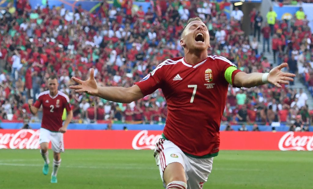 Balazs Dzsudzsak esulta nel match contro il Portogallo) Francisco Leong/AFP/Getty Images)