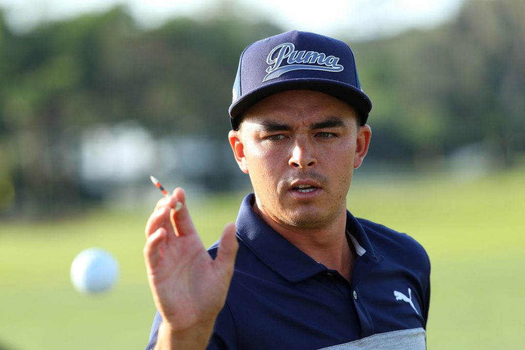 PONTE VEDRA BEACH, FL - MAY 10: Rickie Fowler in action during a practise round for THE PLAYERS Championship on The Stadium Course at TPC Sawgrass on May 10, 2016 in Ponte Vedra Beach, Florida. (Photo by Richard Heathcote/Getty Images)