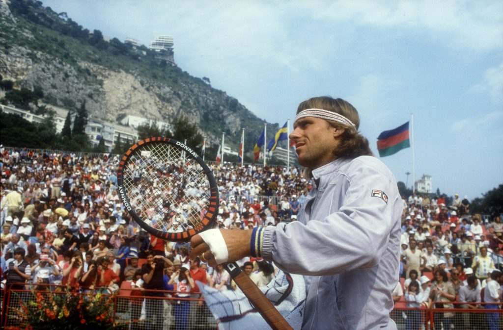 MAY 1985: BJORN BORG OF SWEDEN AT THE MONACO OPEN TENNIS TOURNAMENT IN MONTE CARLO. Mandatory Credit: Steve Powell/ALLSPORT