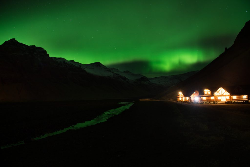 Picture taken on November 8, 2013 shows northern lights or aurora borealis near the village of Vik, in southern Iceland. AFP PHOTO / MARTIN BUREAU (Photo credit should read MARTIN BUREAU/AFP/Getty Images)