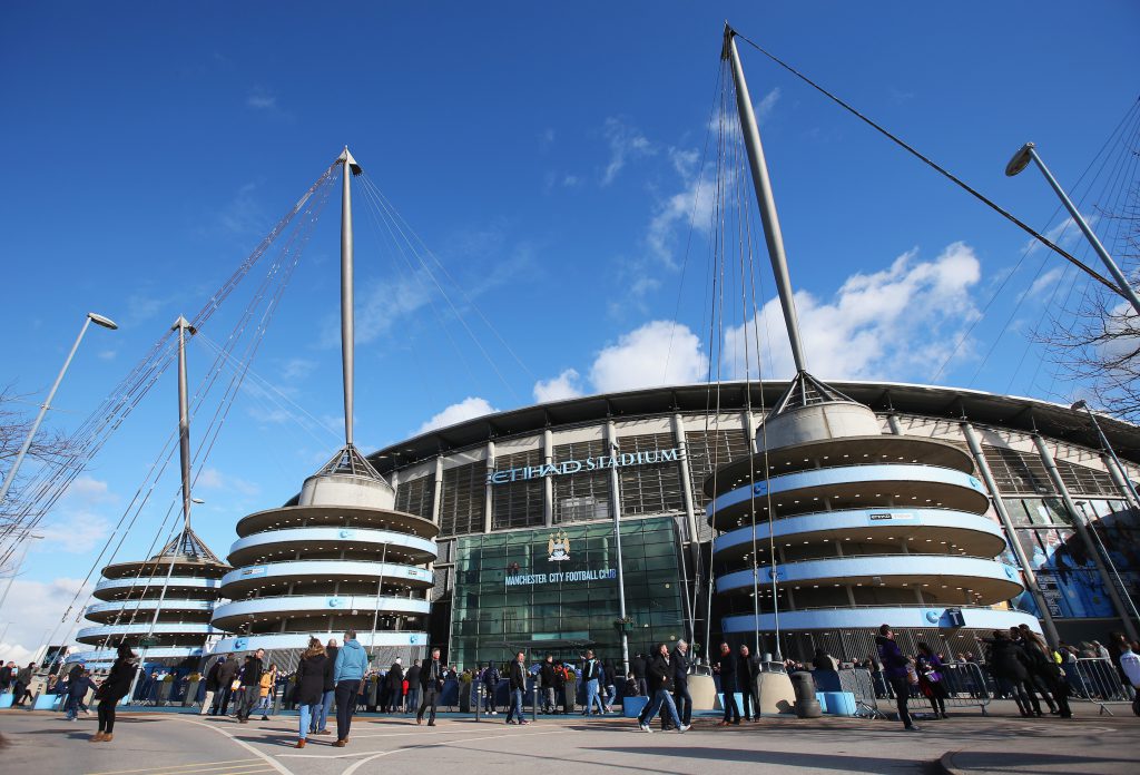 MANCHESTER, ENGLAND - MARCH 05: A general view of the stadium prior to the Barclays Premier League match between Manchester City and Aston Villa at Etihad Stadium on March 5, 2016 in Manchester, England. (Photo by Alex Livesey/Getty Images)