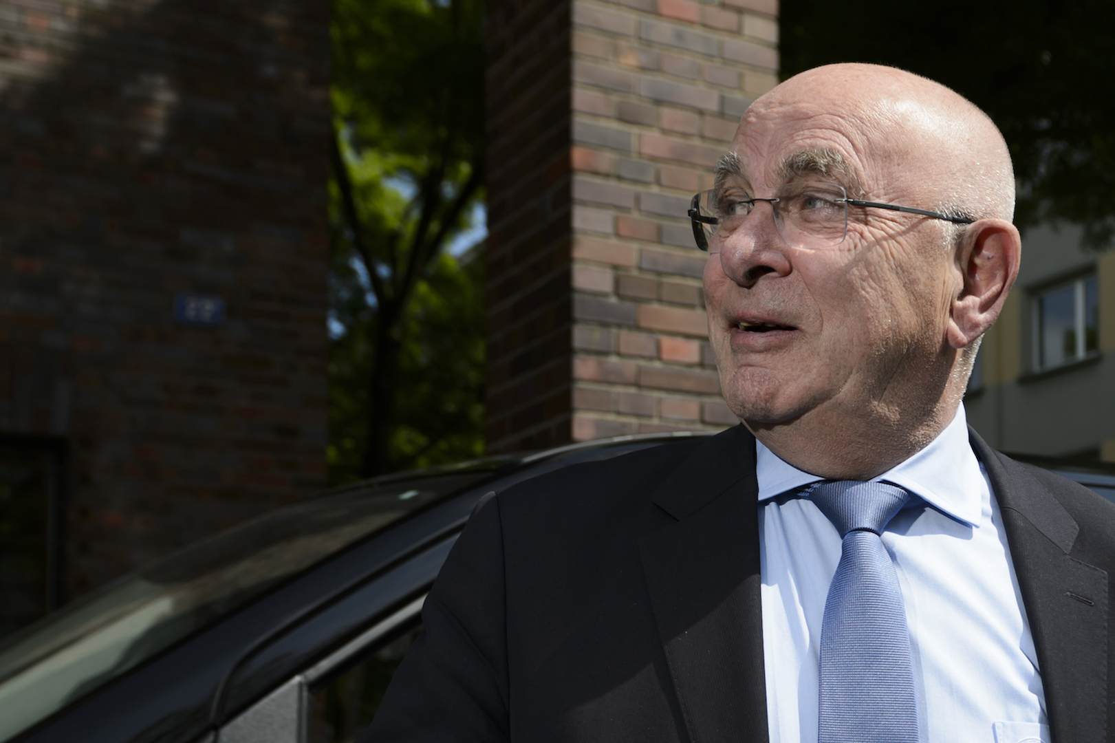 Member of the UEFA executive committee Netherland's Michael van Praag leaves an extraordinary meeting on May 18, 2016 in Basel. UEFA's executive committee is meeting in Basel before the Europa League final to set a date for an new election after former president Michel Platini was banned from football activities for four years. / AFP / FABRICE COFFRINI (Photo credit should read FABRICE COFFRINI/AFP/Getty Images)