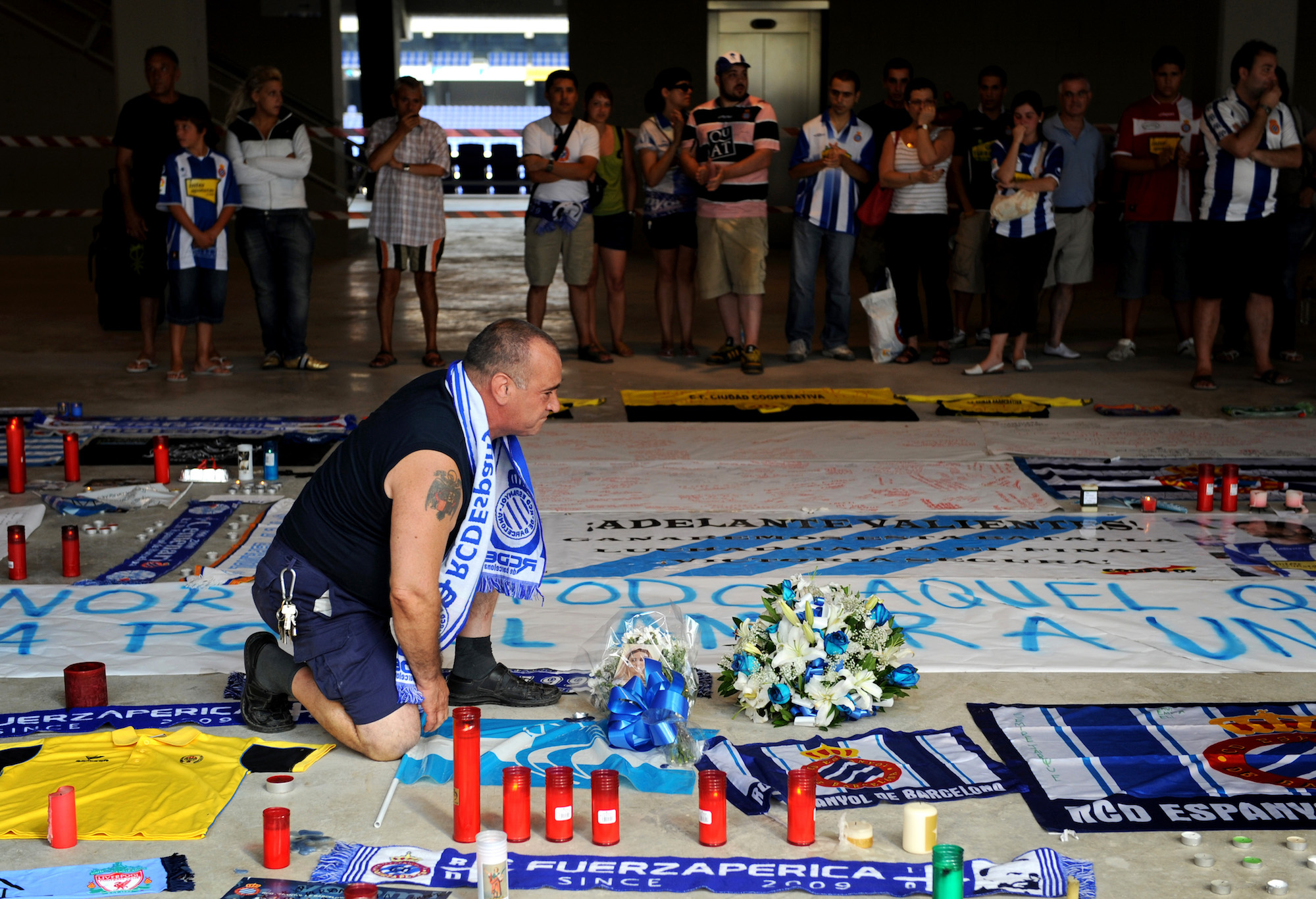 Il tributo, nel 2009, a Dani Jarque allo stadio