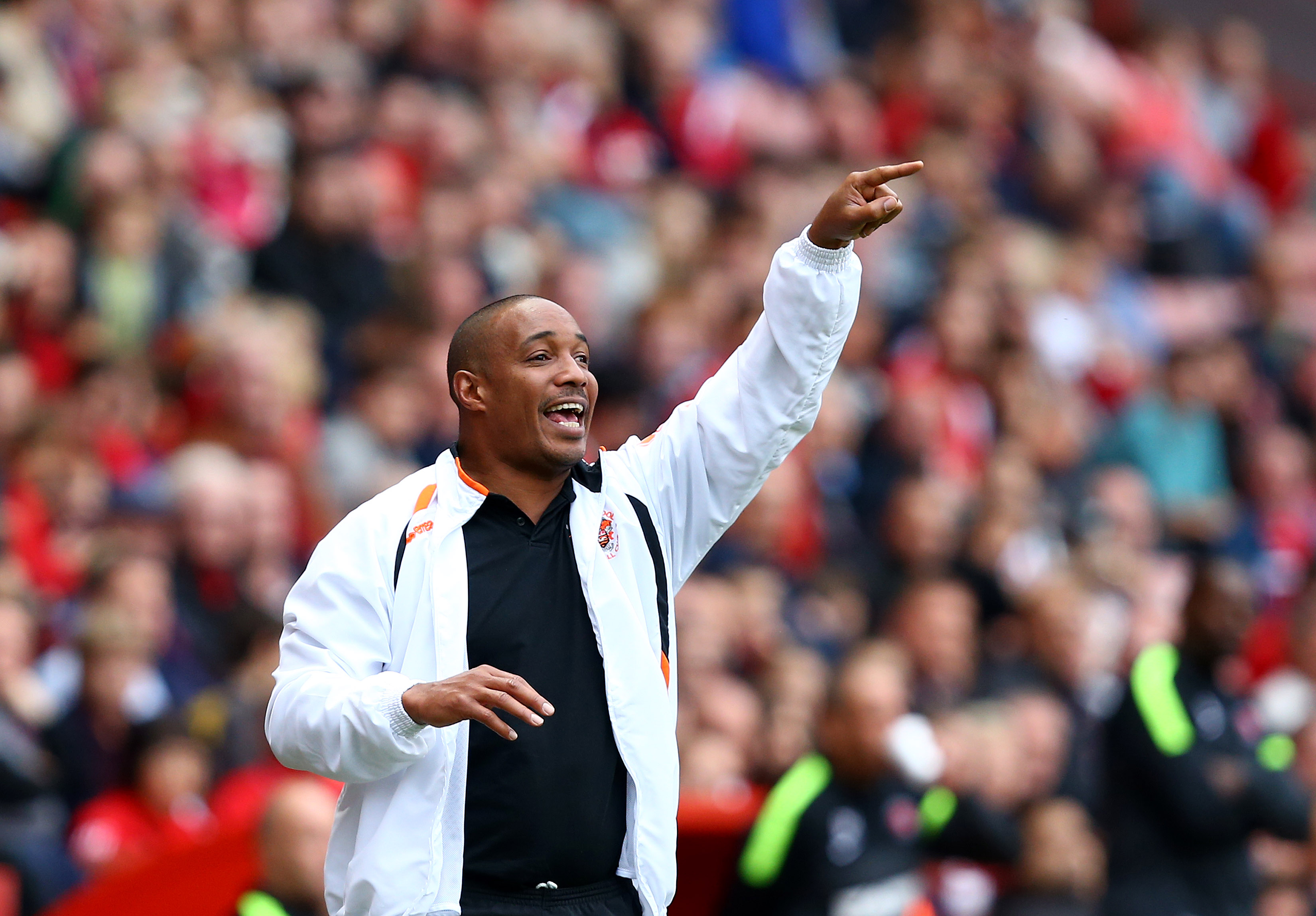 LONDON, ENGLAND - OCTOBER 5: Manager of Blackpool Paul Ince directs play during the Sky Bet Championship match between Charlton Athletic and Blackpool at The Valley on October 5, 2013 in London, England. (Photo by Jan Kruger/Getty Images)