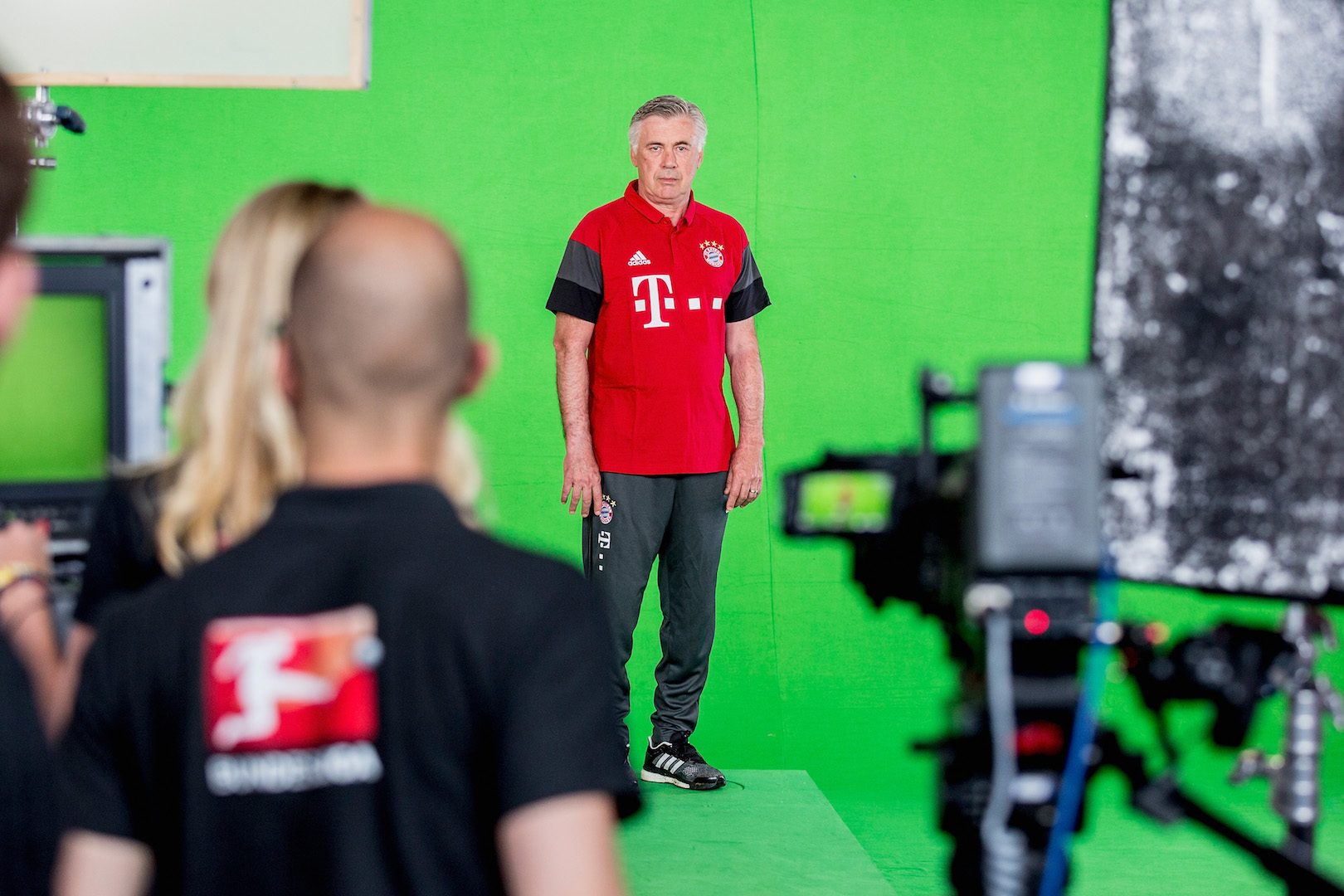 MUNICH, BAVARIA - AUGUST 10: Carlo Ancelotti is seen in a recording studio during the DFL Media Day on August, 10, 2016 in Munich, Germany. (Photo by Jan Hetfleisch/Getty Images For DFL)