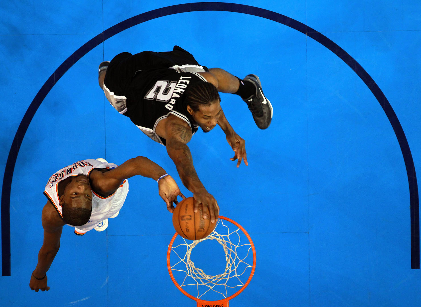 in Game Six of the Western Conference Finals of the 2012 NBA Playoffs at Chesapeake Energy Arena on June 6, 2012 in Oklahoma City, Oklahoma. NOTE TO USER: User expressly acknowledges and agrees that, by downloading and or using this photograph, User is consenting to the terms and conditions of the Getty Images License Agreement.