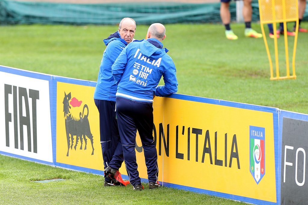 FLORENCE, ITALY - NOVEMBER 22: Giampiero Ventura manager of Italy during a trainig session at Coverciano on November 22, 2016 in Florence, Italy. (Photo by Gabriele Maltinti/Getty Images)