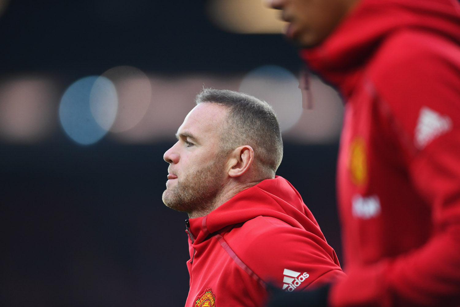 MANCHESTER, ENGLAND - JANUARY 29: Wayne Rooney of Manchester United warms up prior to the Emirates FA Cup Fourth round match between Manchester United and Wigan Athletic at Old Trafford on January 29, 2017 in Manchester, England. (Photo by Laurence Griffiths/Getty Images)