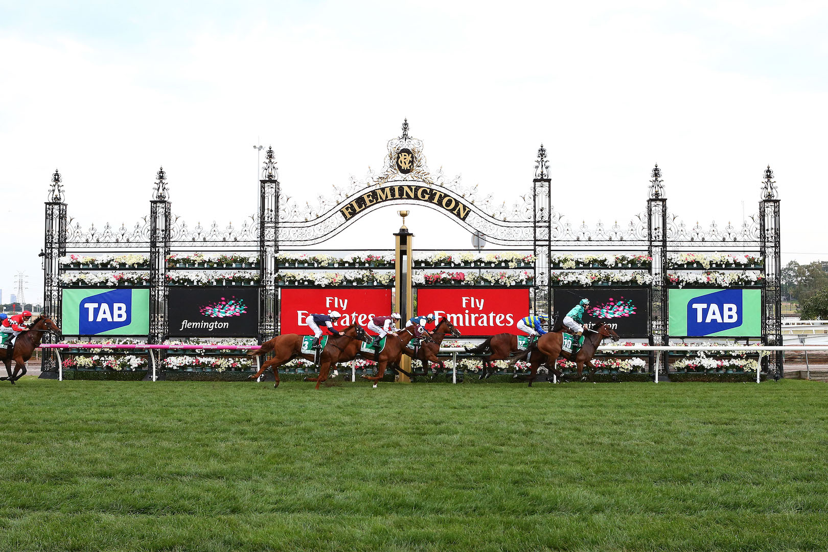 MELBOURNE, AUSTRALIA - MARCH 11: Humidor ridden by Damien Lane crosses the line winning Race 8, the TAB Australian Cup at Flemington Racecourse on March 11, 2017 in Melbourne, Australia. (Photo by Jack Thomas/Getty Images)