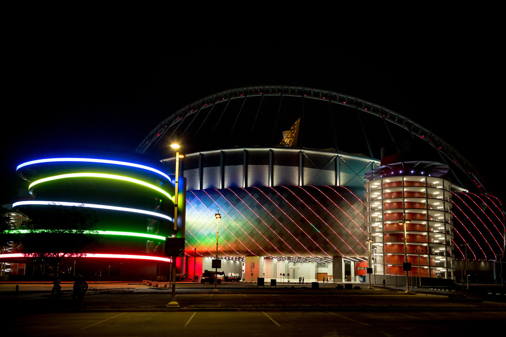 DOHA, QATAR: In this handout image supplied by Qatar 2022 on May 17, 2017, Qatar's Supreme Committee for Delivery & Legacy launches Khalifa International Stadium, the first completed 2022 FIFA World Cup venue, five years before the tournament begins. (Photo by Supreme Committee for Delivery & Legacy/Qatar 2022 via Getty Images)