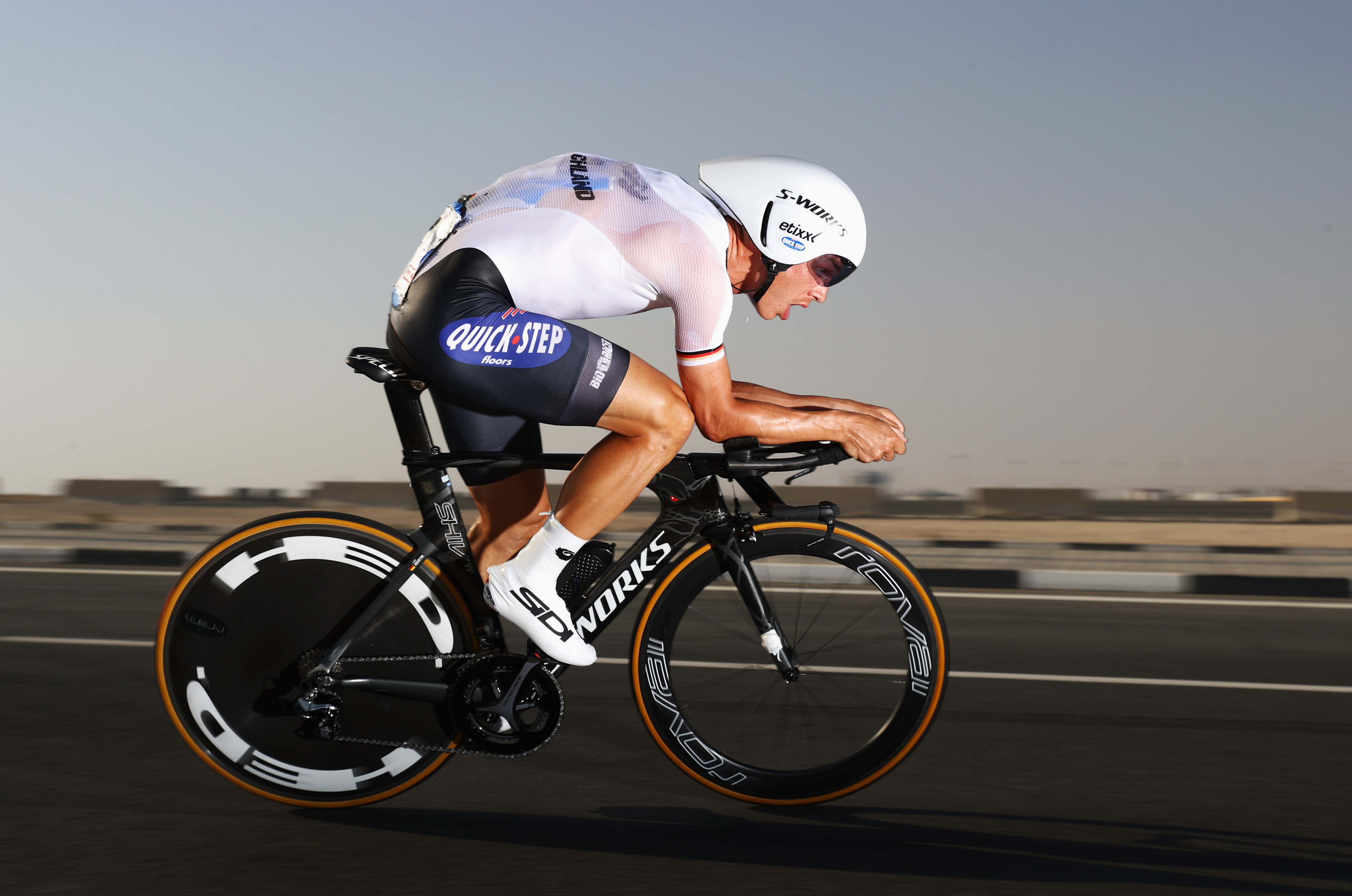 DOHA, QATAR - OCTOBER 12: Tony Martin of Germany rides during the Men's Elite Individual Time Trial on Day Four of the UCI Road World Championships at Lusail Sports Complex on October 12, 2016 in Doha, Qatar. (Photo by Bryn Lennon/Getty Images)