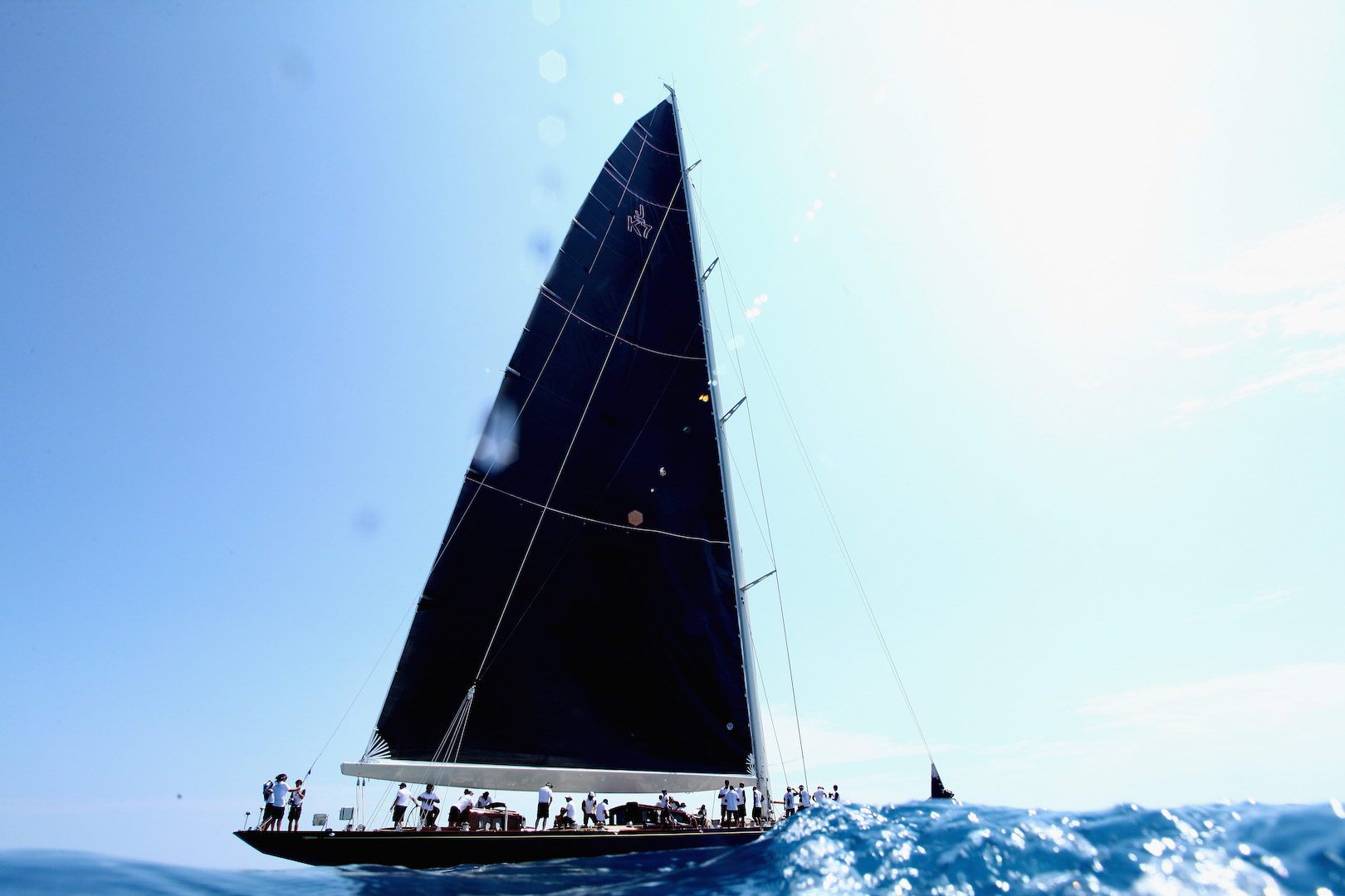 HAMILTON, BERMUDA - JUNE 16: J Class yachts wait for wind on day one of the Americas Cup J Class Regatta on June 16, 2017 in Hamilton, Bermuda. (Photo by Clive Mason/Getty Images)