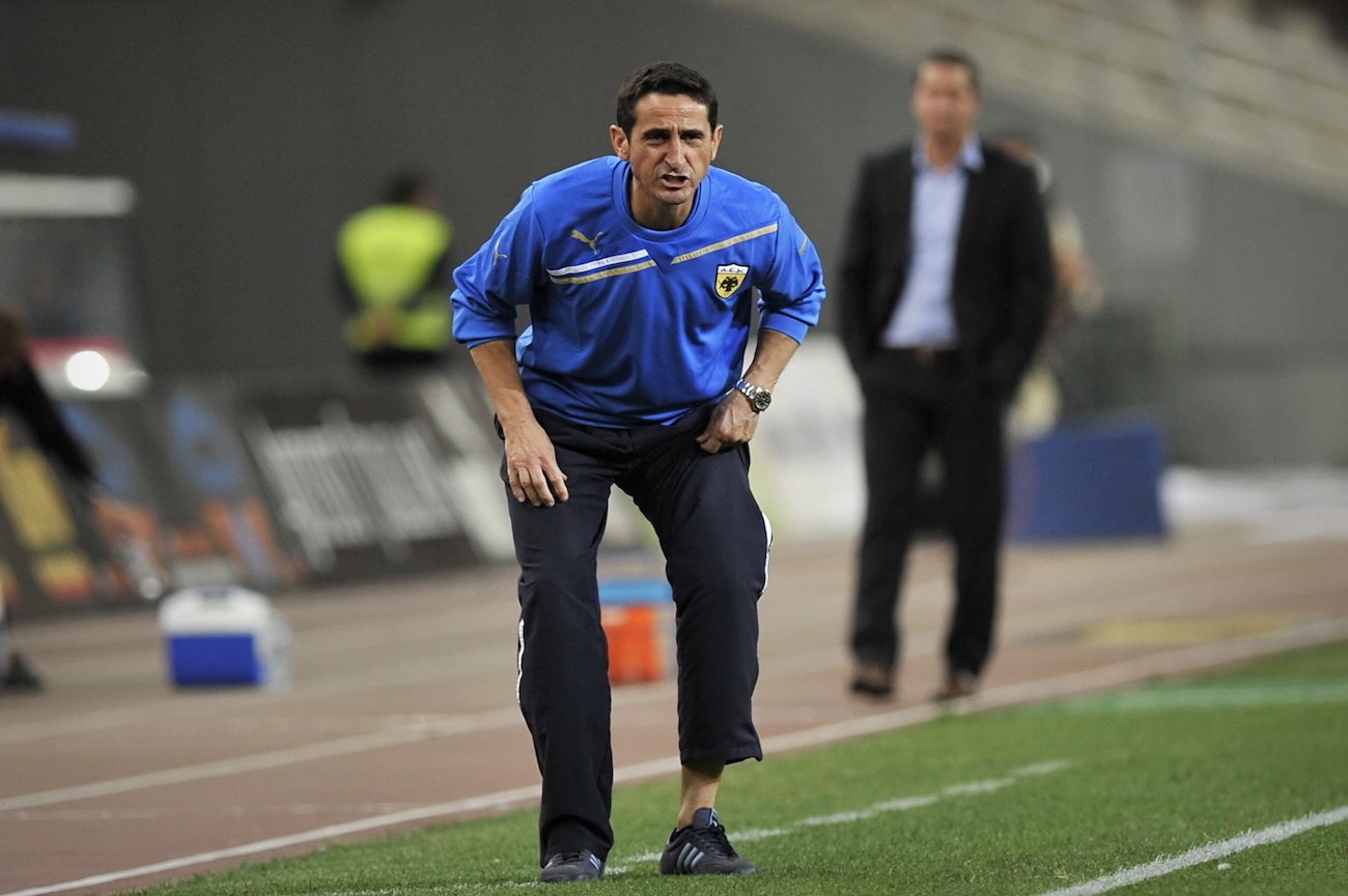 AEK Athens coach Manuel Jimenez Jimenez